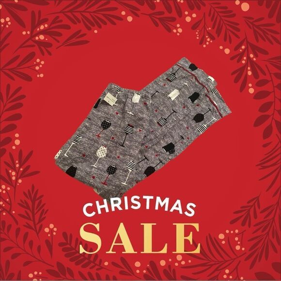 Christmas Wine Pajamas Nordstrom P J Salvage NWT Size Small - Picture 2 of 3